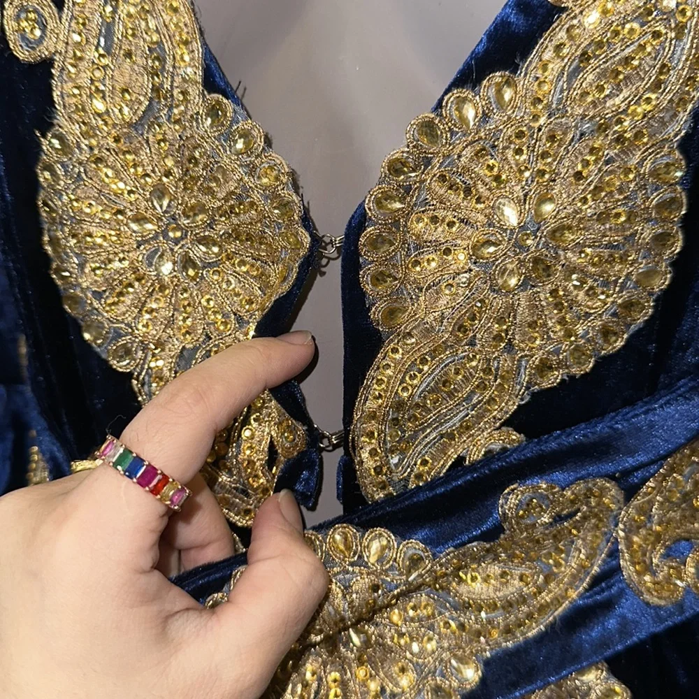 3pc Set Fully Handmade by Me🥰🫠 Velvet Hena or Elegant Turkish Dress - Picture 10 of 17